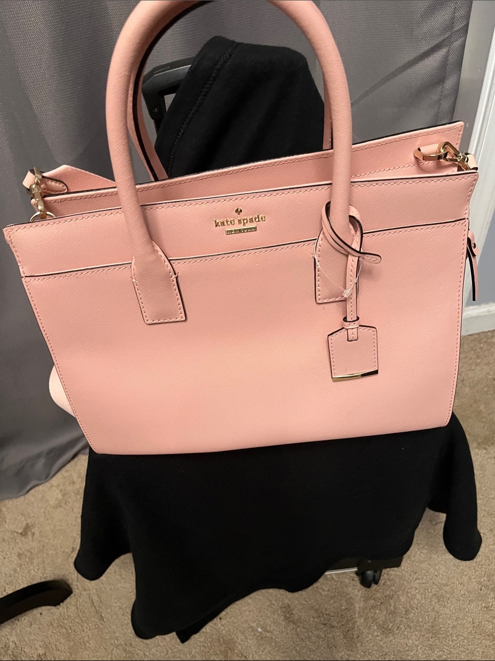 kate spade Blush Pink Leather Satchel with Detachable Strap - Picture 4 of 5
